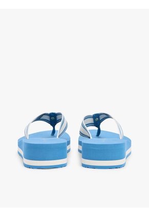 Sandalias Celeste De Cuña Con Tira Trenzada Tommy Hilfiger