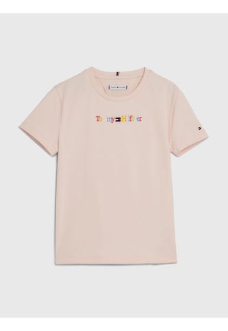 Camiseta De Niña Con Logo Color Rosado Tommy Hilfiger Tommy Hilfiger