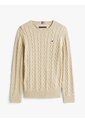 Saco Café De Punto Trenzado Y Cuello Redondo Tommy Hilfiger de Tommy Hilfiger