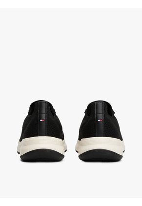 Tenis Negro De Punto Con Logo Bordado Tommy Hilfiger