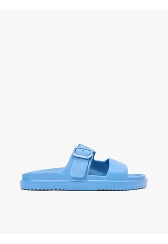 Sandalias Celeste Con Tira Doble Y Logo Esmaltado Tommy Hilfiger Tommy Hilfiger