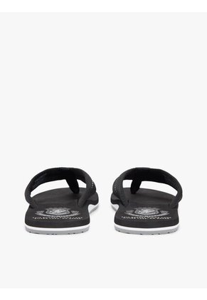 Sandalias Negro Con Parche Con Escudo Tommy Hilfiger