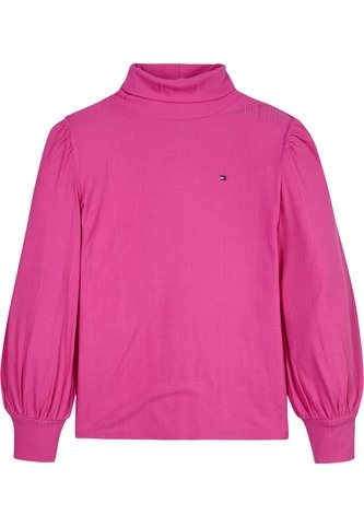 Camiseta Rosa Con Cuello Alto Para Niña Tommy Hilfiger Tommy Hilfiger