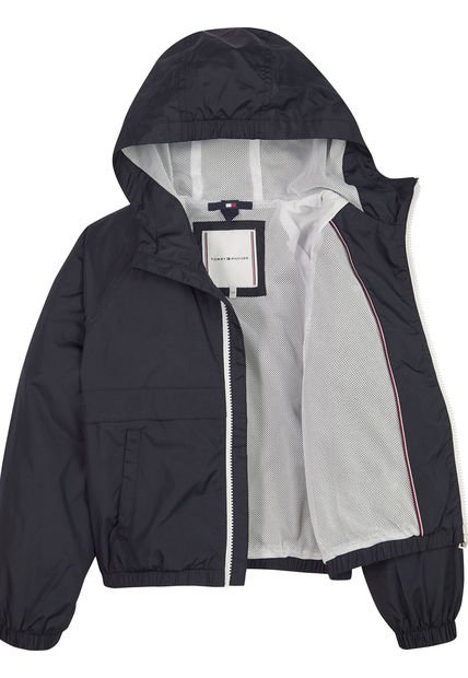 Chaqueta Essential Con Gorro Niña Azul Tommy Hilfiger