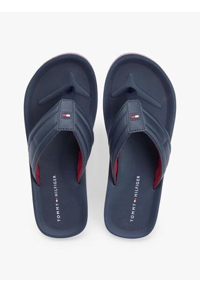 Sandalias Azul Con Tiras Acolchadas Y Logo Tommy Hilfiger