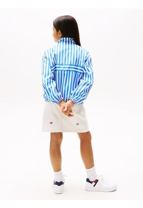 Cortavientos Azul Para Niña Amplio A Rayas Tommy Hilfiger