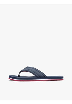 Sandalias Azul Con Tiras Acolchadas Y Logo Tommy Hilfiger