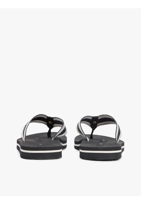 Sandalias Negro Con Tiras De Tejido Trenzado Tommy Hilfiger