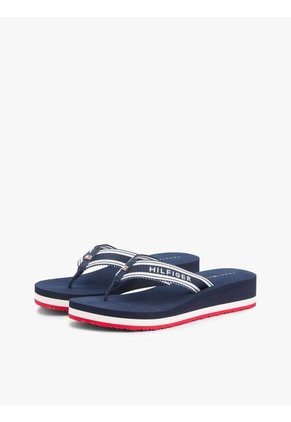 Sandalias Multicolor De Cuña Con Tira Trenzada Tommy Hilfiger