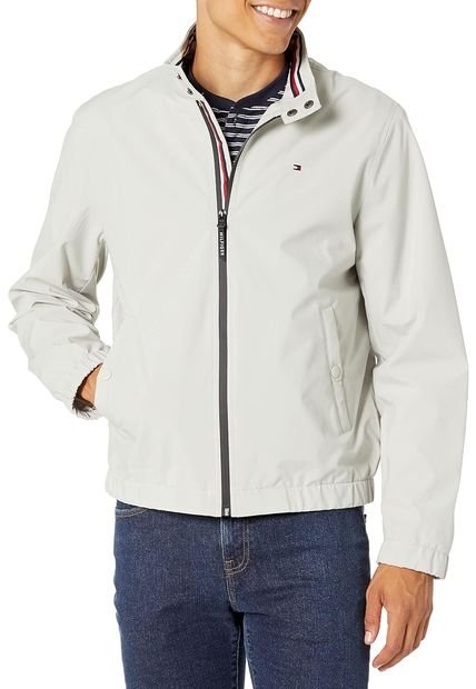 Chaqueta Beige De Cierre Frontal TH Tommy Hilfiger