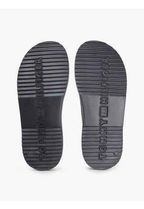 Sandalias Negro Ligeras Con Hebillas Y Suela Dentada Tommy Hilfiger