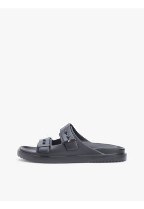 Sandalias Negro Ligeras Con Hebillas Y Suela Dentada Tommy Hilfiger