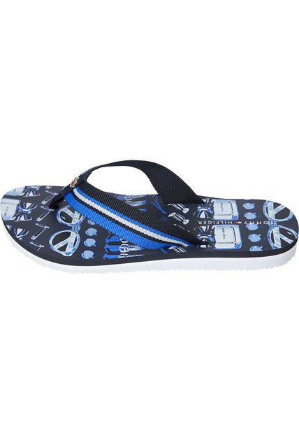 Sandalias Con Logo Mujer Azul Tommy Hilfiger