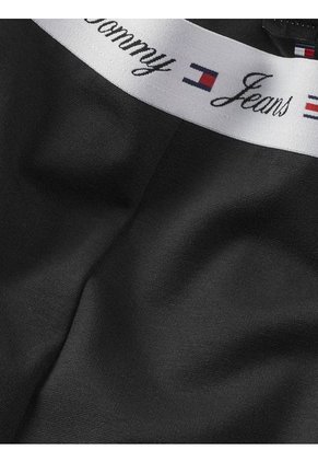 Leggings Negro Con Logo En La Cintura Tommy Jeans
