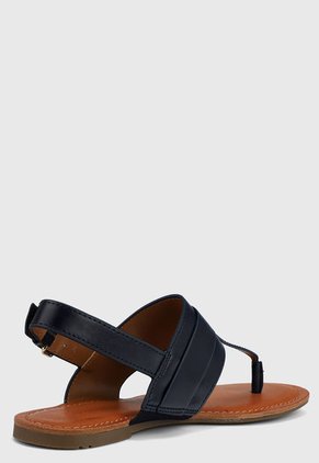 Sandalia Plana Azul Oscuro-Blanco Tommy Hilfiger
