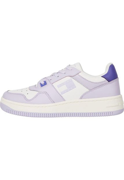 Tenis Blanco De Baloncesto Con Parche Tonal Tommy Hilfiger