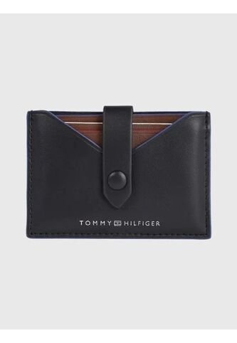 Tarjetero Cuero Con Cierre A Presión Hombre Azul Tommy Hilfiger Tommy Hilfiger