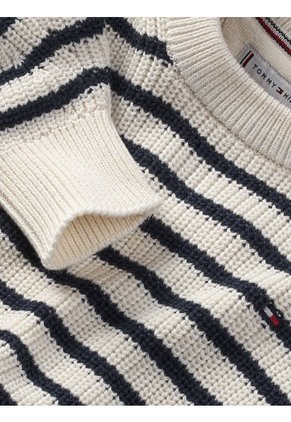 Saco Tejido Essential De Rayas Azul Para Niña Tommy Hilfiger