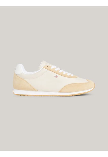 Tenis Blanco Heritage De Estilo Running De Ante Tommy Hilfiger