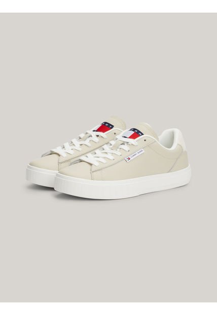 Tenis Multicolor Essential De Cuero Con Logo Tommy Hilfiger