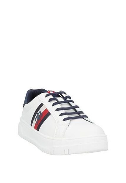 Tenis Con Rayas Para Niños Blanco Tommy Hilfiger