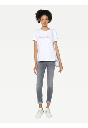 Camiseta Mujer Manga Corta Regular Fit Blanco