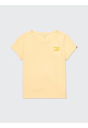 Camiseta Niña Amarilla Con Firma Sensorial Adaptive Tommy Hilfiger