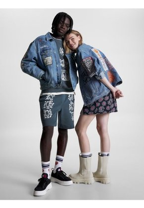 Cazadora Vaquera Tommy X Keith Haring De Diseño Dual Gender Hombre Azul Tommy Jeans