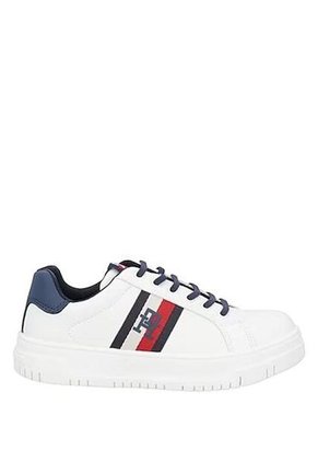 Tenis Con Rayas Para Niños Blanco Tommy Hilfiger