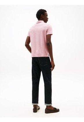 Polo Rosado Con Cuello Wide Spread Tommy Hilfiger