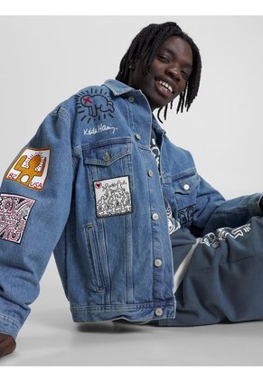 Cazadora Vaquera Tommy X Keith Haring De Diseño Dual Gender Hombre Azul Tommy Jeans