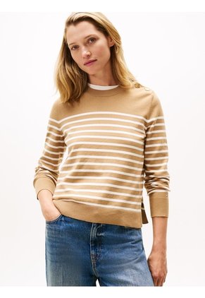 Saco Beige Con Botones Dorados Tommy Hilfiger