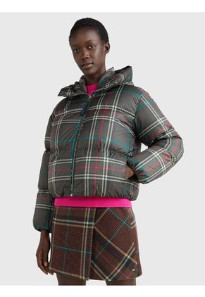 Chaqueta Acolchada Amplia De Cuadros Mujer  Tommy Hilfiger