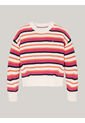 Saco Tejido Essential De Rayas Rosadas Para Niña Tommy Hilfiger de Tommy Hilfiger