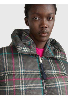 Chaqueta Acolchada Amplia De Cuadros Mujer  Tommy Hilfiger