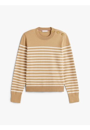 Saco Beige Con Botones Dorados Tommy Hilfiger