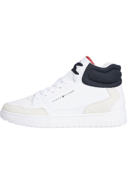 Tenis Blancos Corte Alto Para Hombre Tommy Hilfiger