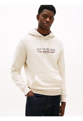 Buzo Beige Brand Love Con Capota Tommy Hilfiger