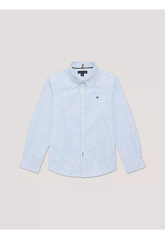 Camisa Celeste A Rayas Con Logo Para Niños Tommy Hilfiger Tommy Hilfiger