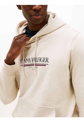 Buzo Beige Brand Love Con Capota Tommy Hilfiger