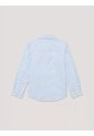 Camisa Celeste A Rayas Con Logo Para Niños Tommy Hilfiger de Tommy Hilfiger