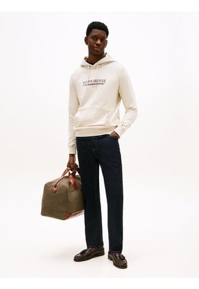 Buzo Beige Brand Love Con Capota Tommy Hilfiger