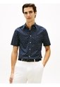 Camisa Azul Flex Poplin De Corte Regular Con Estampado De Puntos Tommy Hilfiger de Tommy Hilfiger