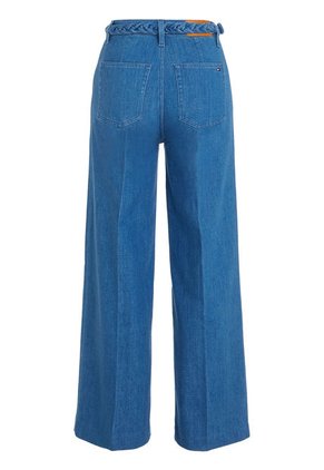 Jeans Anchos De Talle Alto Con Cinturón Mujer  Tommy Hilfiger