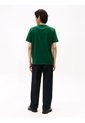 Camiseta Verde De Cuello Redondo Con Logo Bordado Tommy Hilfiger de Tommy Hilfiger