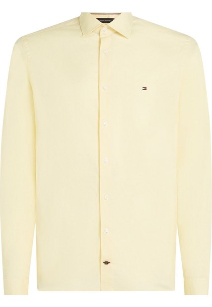 Camisa Amarillo Flex Poplin De Corte Slim Tommy Hilfiger