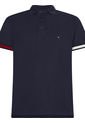 Polo De Punto Slim Con Ribetes A Contraste Hombre Azul Tommy Hilfiger de Tommy Hilfiger