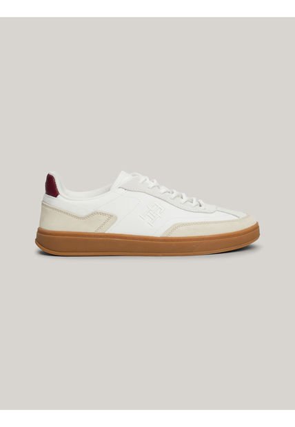 Tenis Beige Deportivas Heritage De Ante Tommy Hilfiger