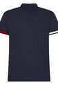 Polo De Punto Slim Con Ribetes A Contraste Hombre Azul Tommy Hilfiger de Tommy Hilfiger