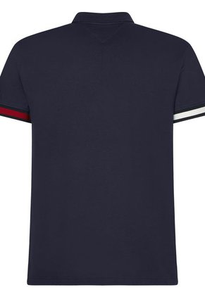 Polo De Punto Slim Con Ribetes A Contraste Hombre Azul Tommy Hilfiger